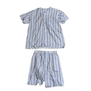 Nice VINTAGE MANHATTAN Men Short Sleeve Button Front Pajamas  Knee Length SHORTS